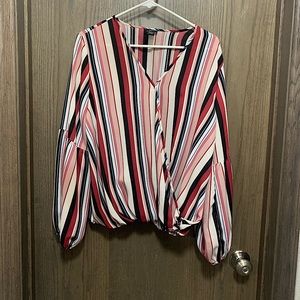 Rue 21 Women’s Multi Colored Striped Blouse Large
